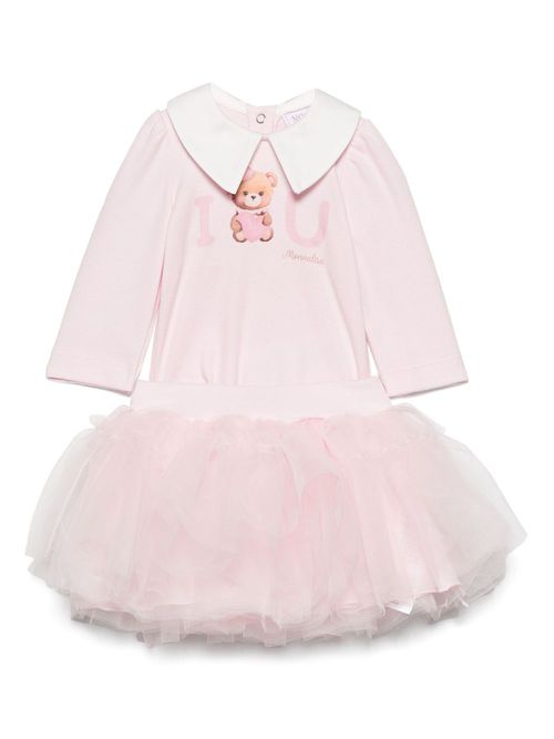 Bear-print tutu skirt set - Pink