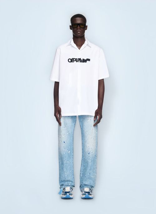 Spray Arrow Bowling Shirt - Man Shirts White Eu