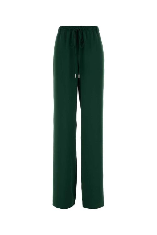 Drawstring Polyester Trousers — Green