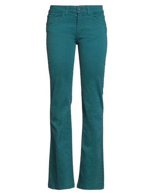 Woman Pants Deep teal Size 29 Cotton, Elastane