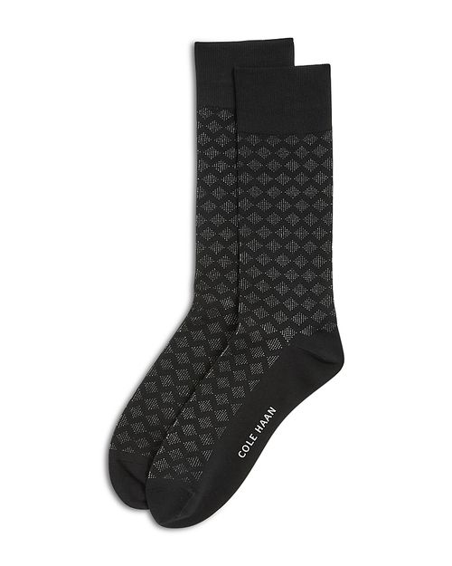 Diamond Microfiber Dress Crew Socks