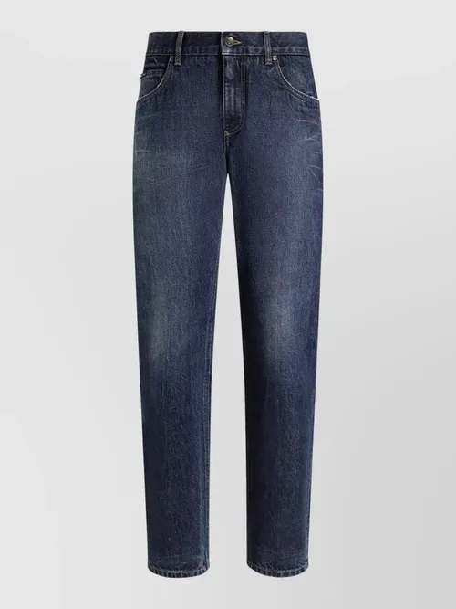 Dolce&Gabbana - trousers faded effect five pocket design belt loop
