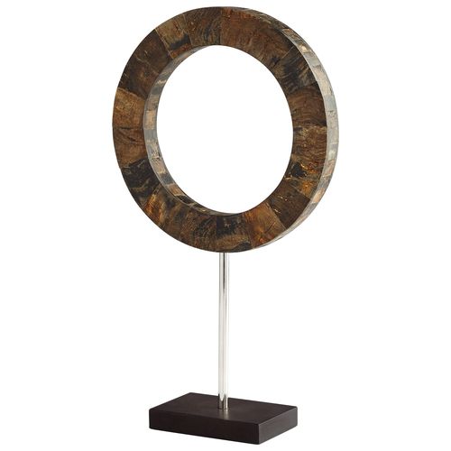 Medium Portal Sculpture in Brown And Stainless Stee