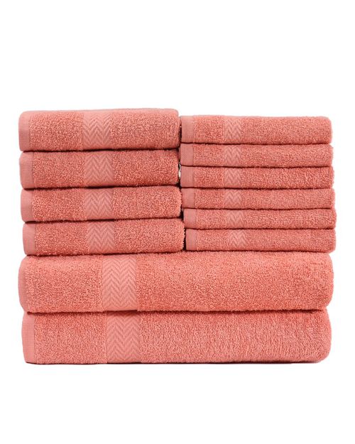 Eco-Friendly 12pc Absorbent Cotton Towel Set