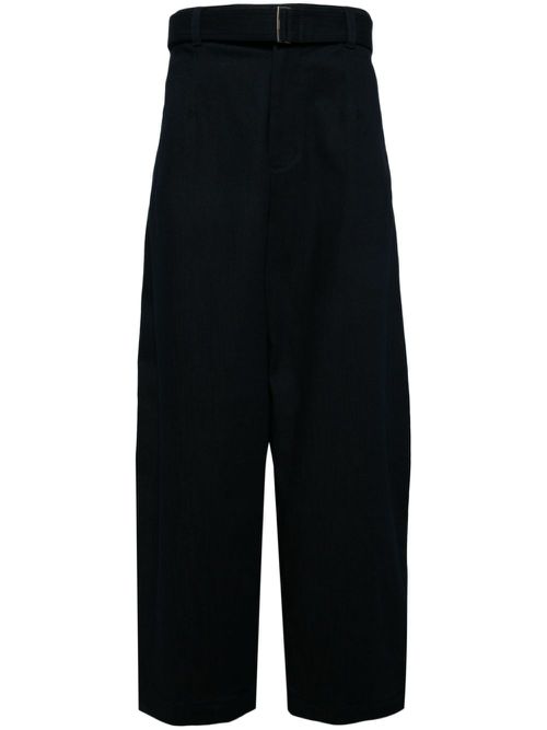 Curve wide belted pants - Blue
