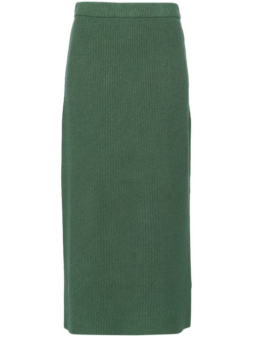 Kyara ribbed midi skirt - Green