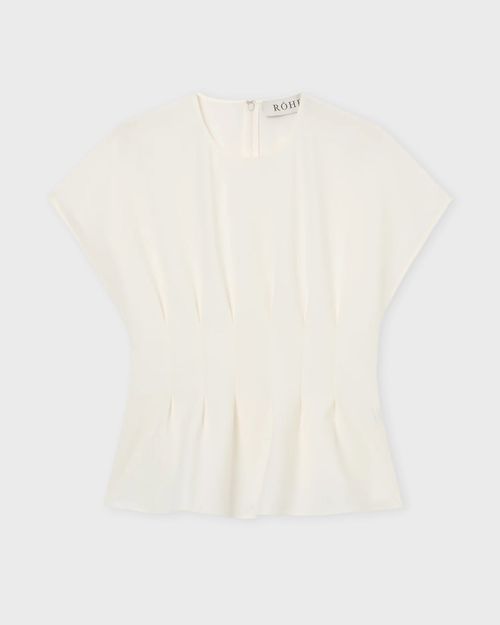 Róhe Top Sculptural Waisted Offwhite