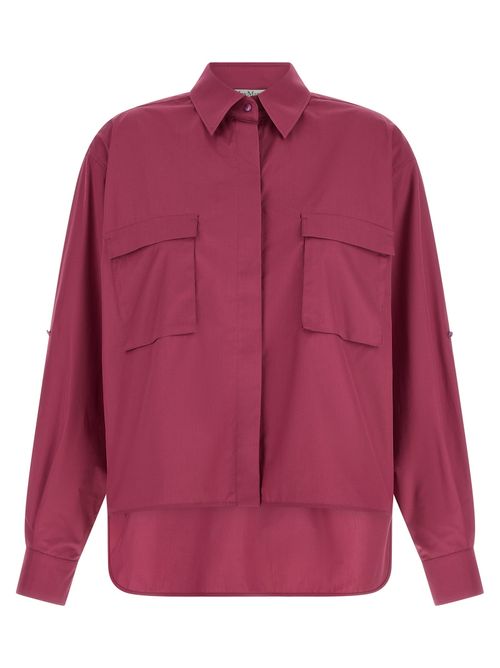 Cotton Poplin Blouse — Fuchsia