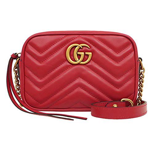 Gucci 448065 DTD1T GG Marmont Quilted Leather Small Crossbody Ladies 