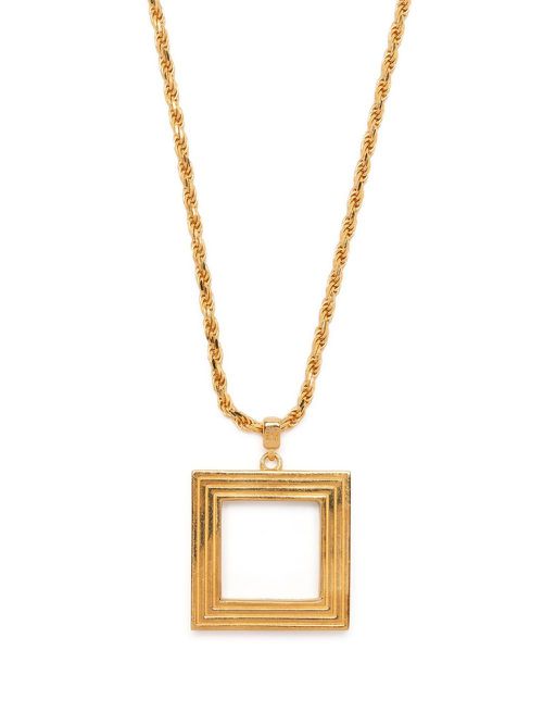 Square pendant necklace - Gold
