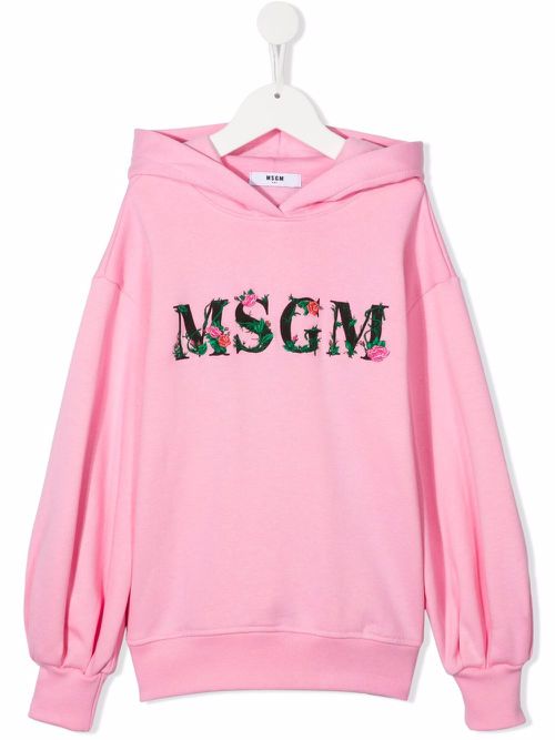 Logo-print hoodie - Pink