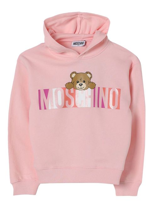 Teddy Bear-print logo hoodie - Pink