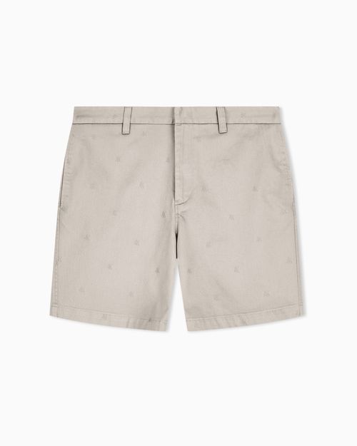 Textured Cotton Jacquard Bermuda Shorts