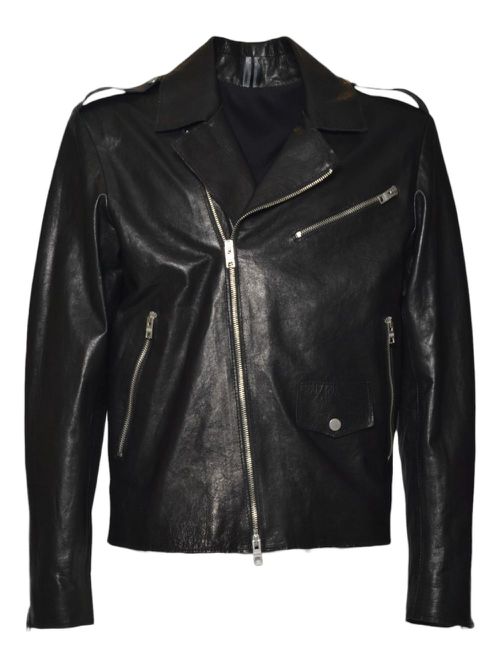 Biker leather jacket - Black