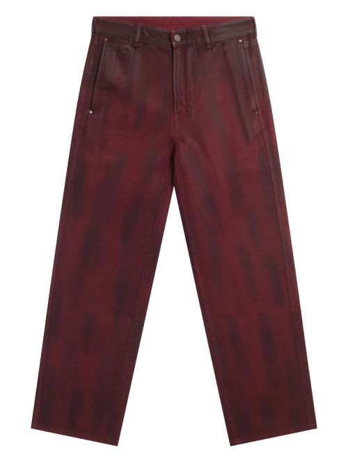 Painted-effect jeans - Red
