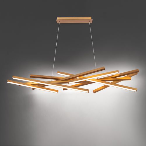 Aged Brass LED Chandelier from the Parallax Collection