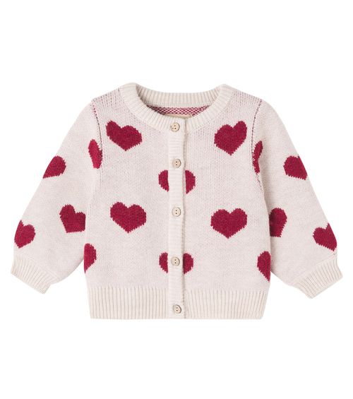 Baby Hearts jacquard wool cardigan