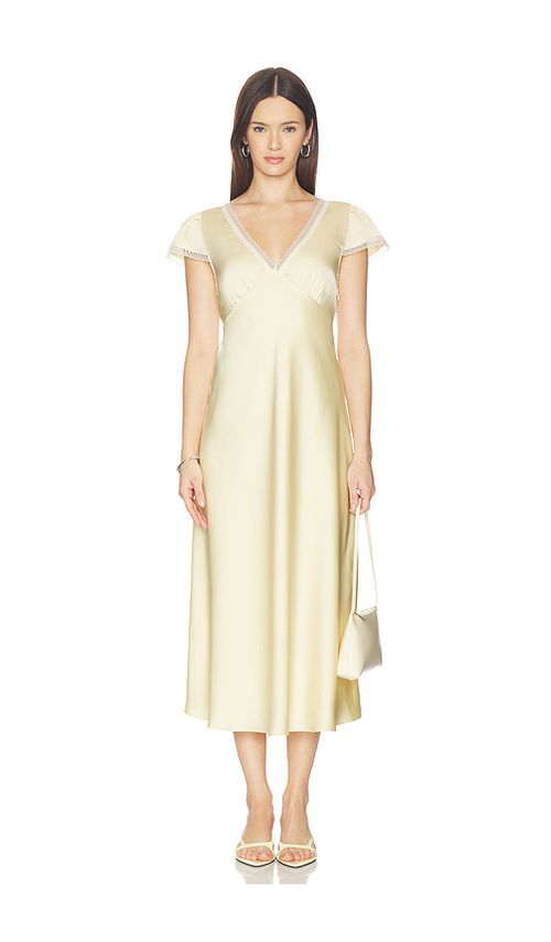 Elodie the Label Ondine Dress in Lemon. M. Also in