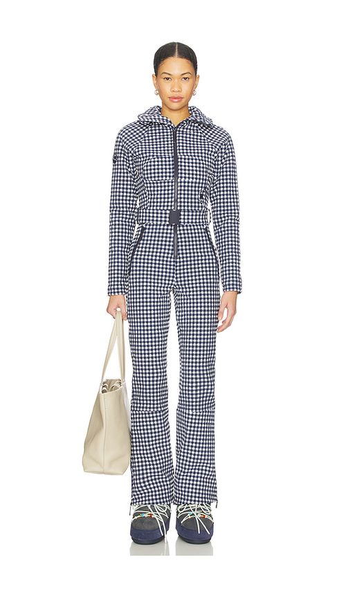 CORDOVA Chatel Ski Suit in Indigo Gingham - Navy,White. S also in