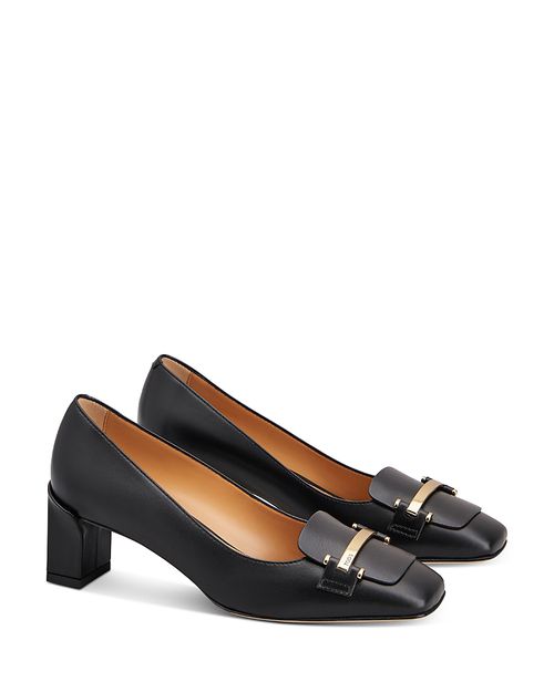Women's Leather Loafer Pumps