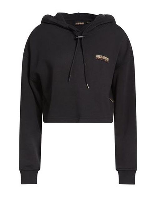 Woman Sweatshirt Black Size XS Cotton, Elastane