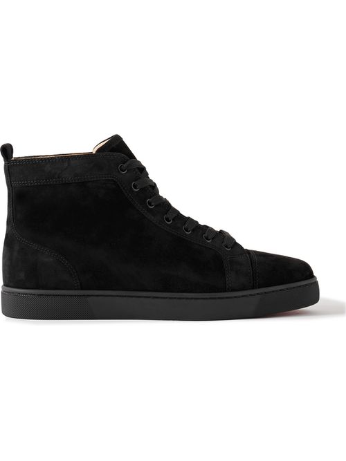 Louis Logo-Embellished Suede High-Top Sneakers