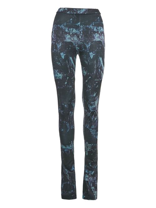 Abstract-print leggings - Black