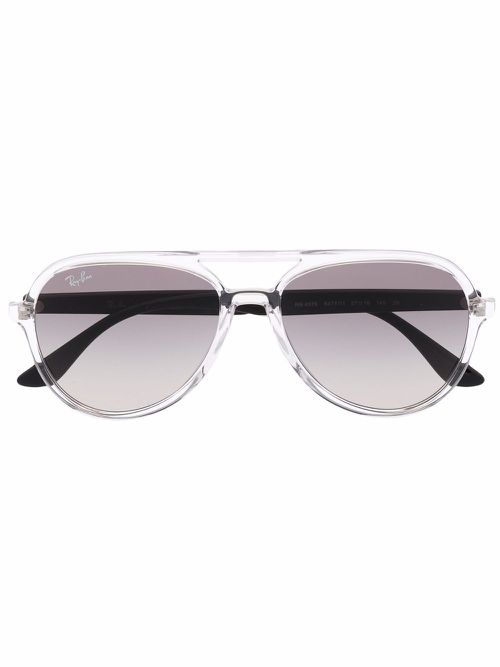 Transparent aviator sunglasses - Neutrals