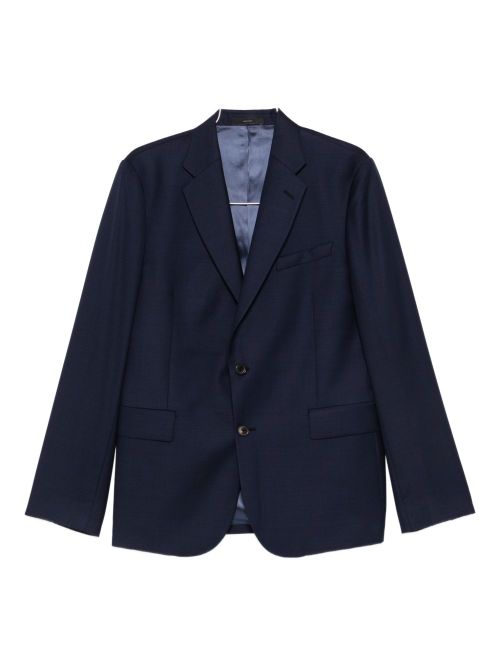 Wool Single-Breasted Blazer — Navy