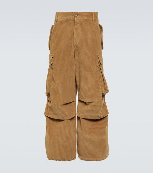 Velvet corduroy cargo pants