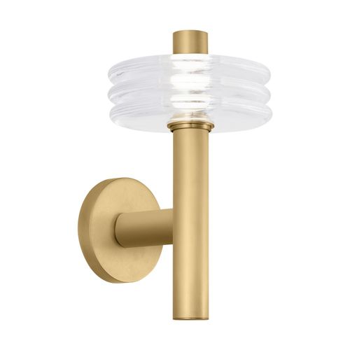 Natural Brass LED Wall Sconce from the Laurel Collection
