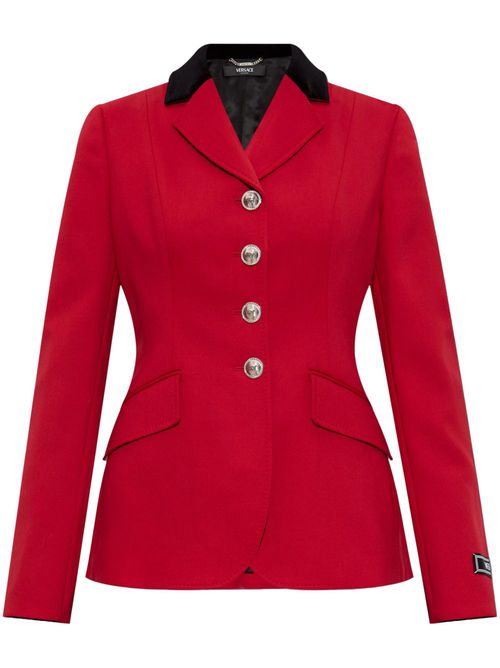 Medusa-Head button blazer - Red