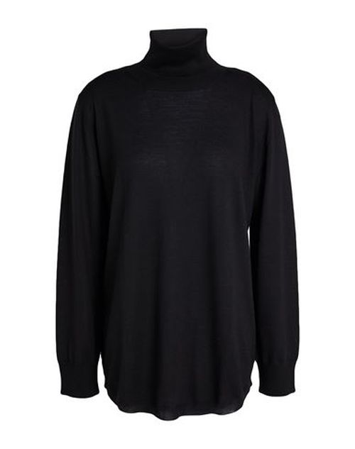 Woman Turtleneck Black Size 14 Wool, Silk, Cashmere