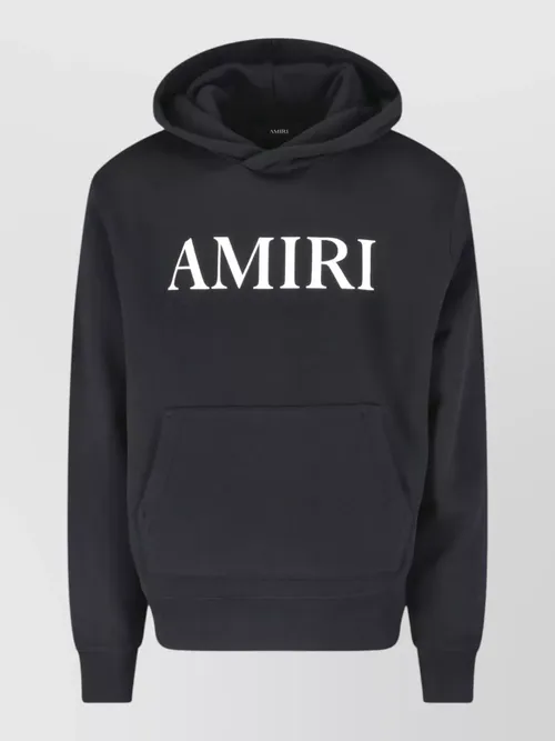 Amiri - hooded sweatshirt kangaroo pocket ribbed tri