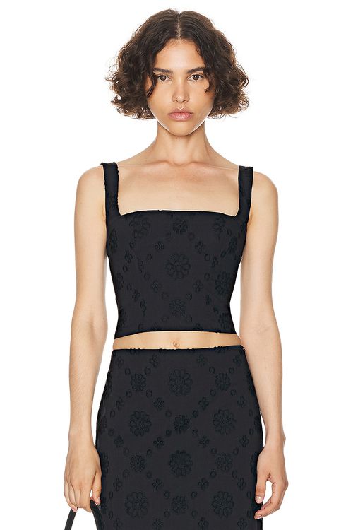 Helsa OBERTEIL EYELET CORSET in Schwarz - Black. M also in