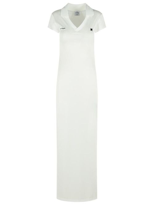 White Polyester Dress