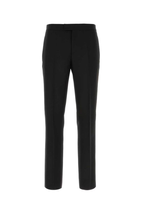 Wool-Mohair Trousers — Black