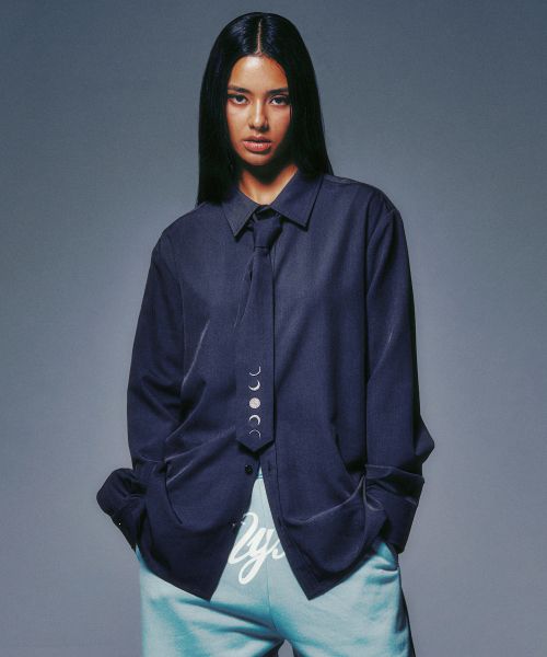 TIED OVERFIT BASIC SHIRTS CHARCOAL