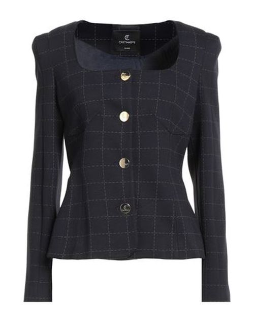 Woman Jacket Midnight blue Size S Viscose, Polyamide, Elastane