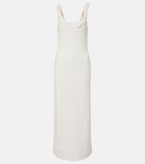 Knitted scalloped midi dress