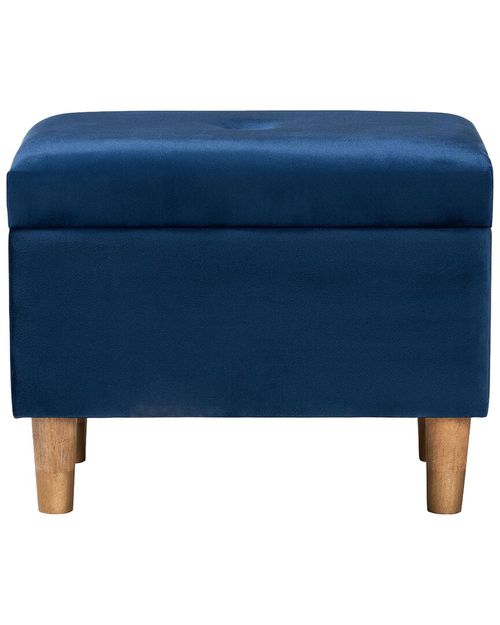 Elias Modern Velvet Storage Ottoman