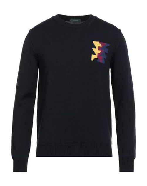 X La Tigre Man Sweater Navy Size 46 Virgin Wool