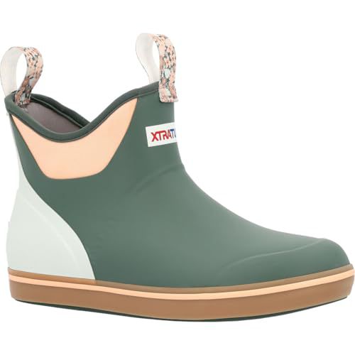Xtratuf Women's 6 in Ankle Deck Boot, Ivory Duck Camo