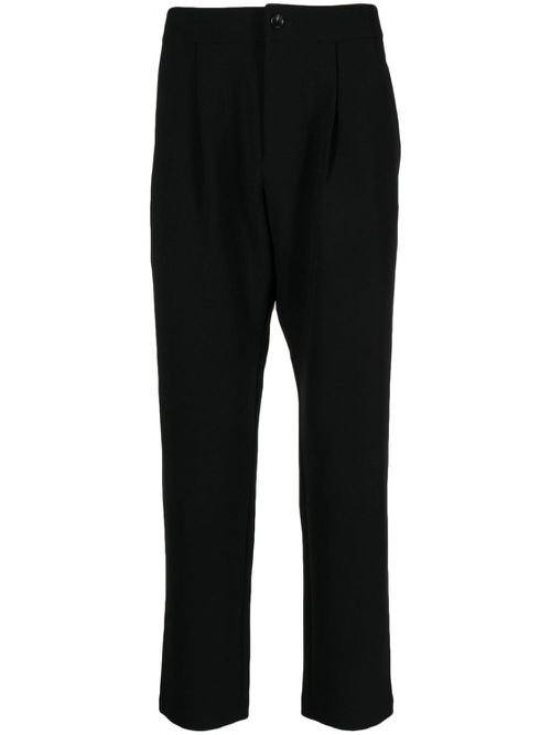 Straight-leg tailored trousers - Black