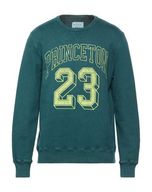 Man Sweatshirt Dark green Size L Cotton