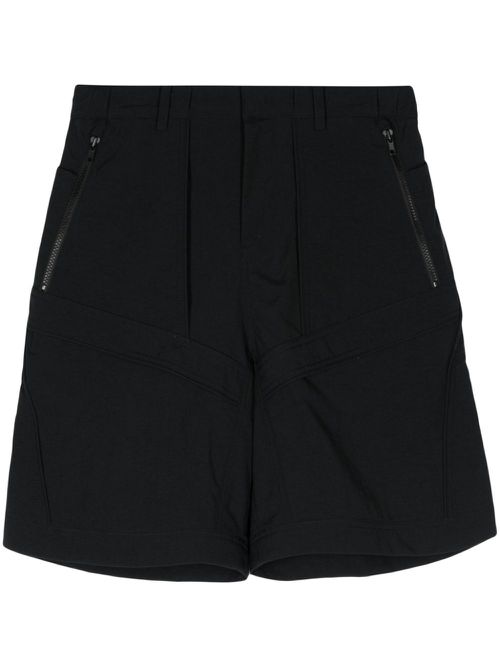 Zip-pocket panelled shorts - Black