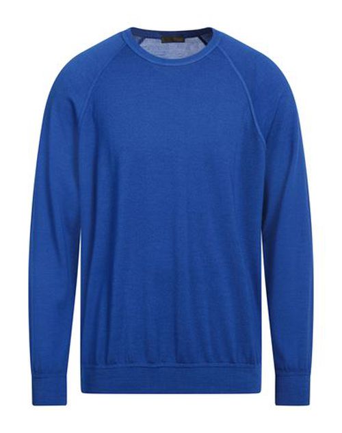 Man Sweater Bright blue Size 36 Super 140s Wool