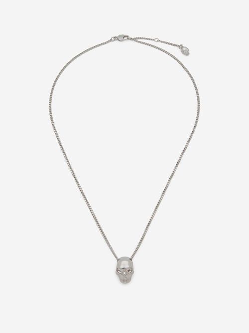 Palladium Skull Necklace