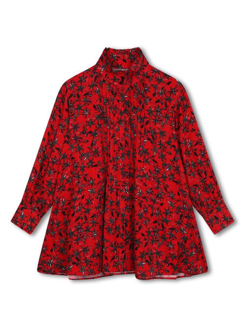 Floral shirt dress - Red