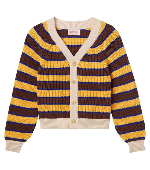 Striped cotton cardigan